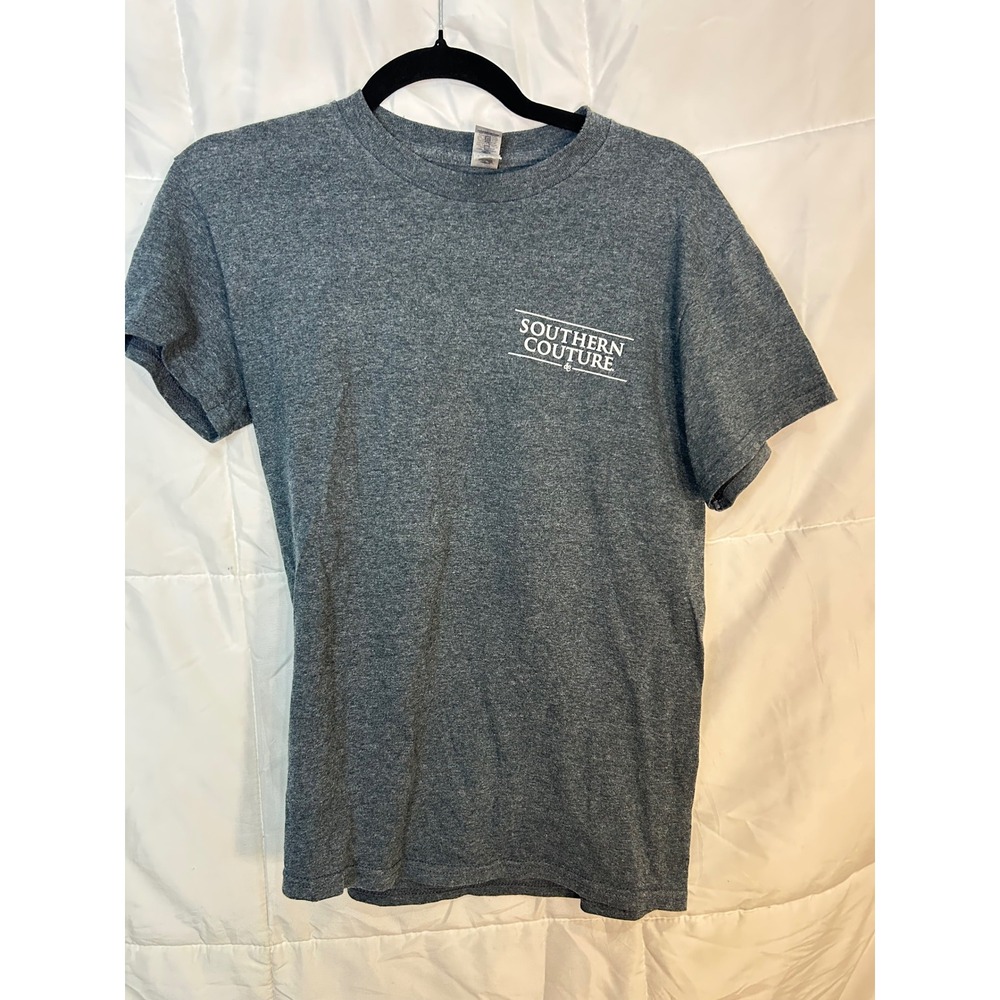 Southern Couture Gray T Shirt Short Sleeve‎ Graphic Tee Women's S